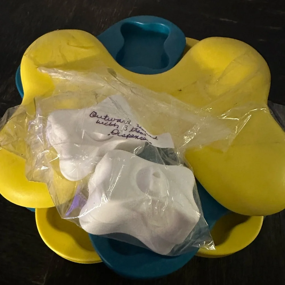 Yellow and Blue Dog Puzzle Toy